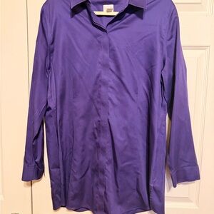 Chico's Rich Purple No- Iron Shirt  Chico’s size 3
